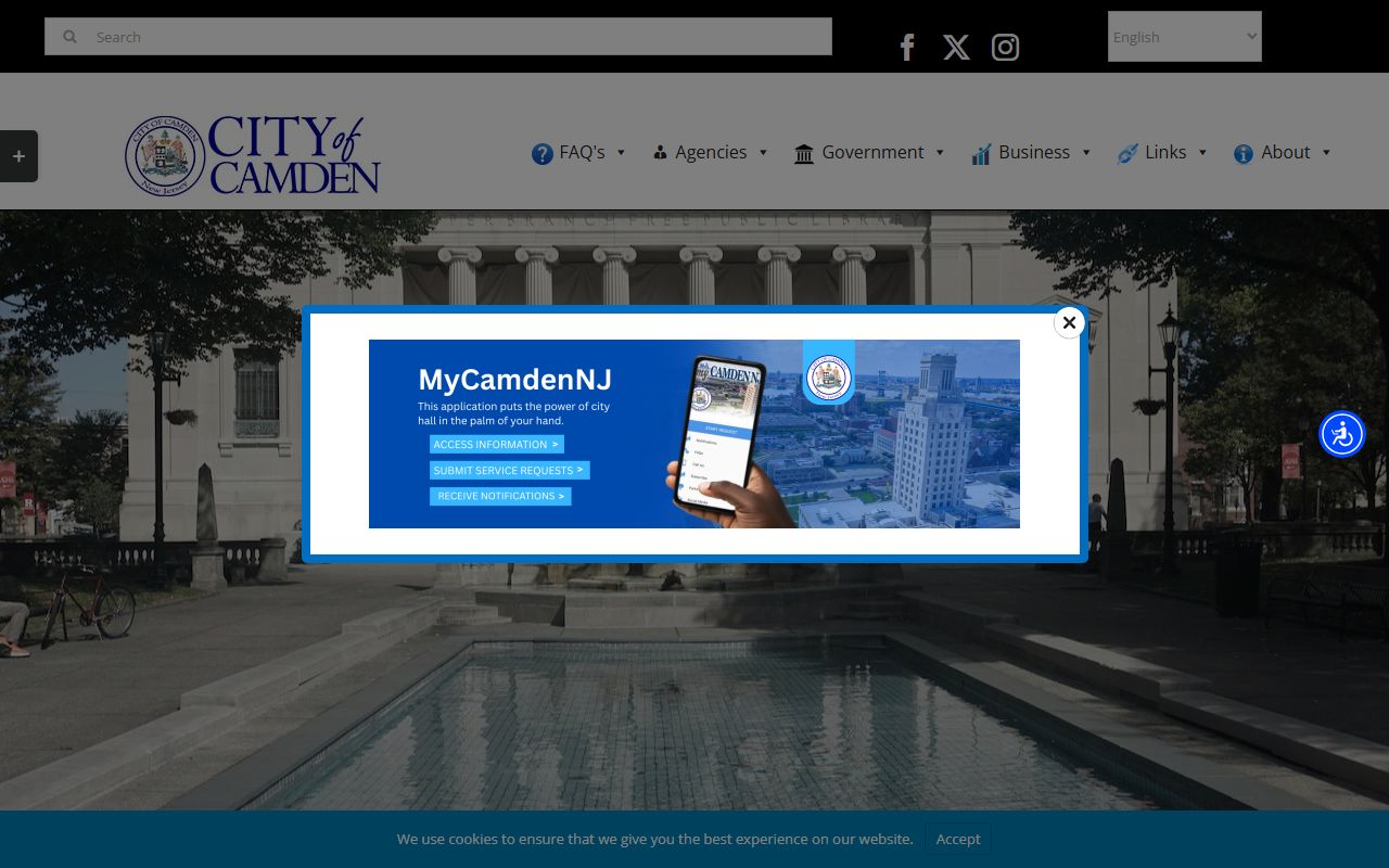Camden Vital Statistics page on official government website