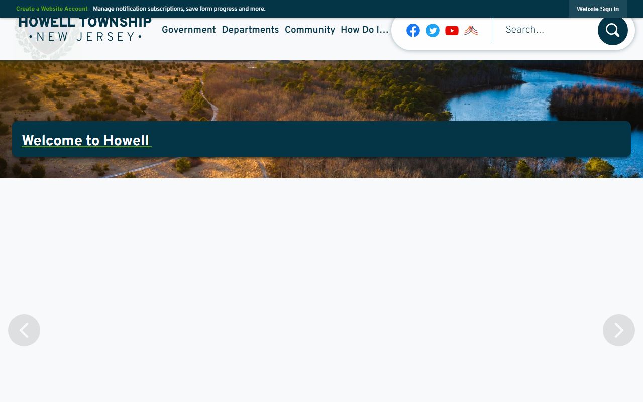 Howell Township official website for municipal records