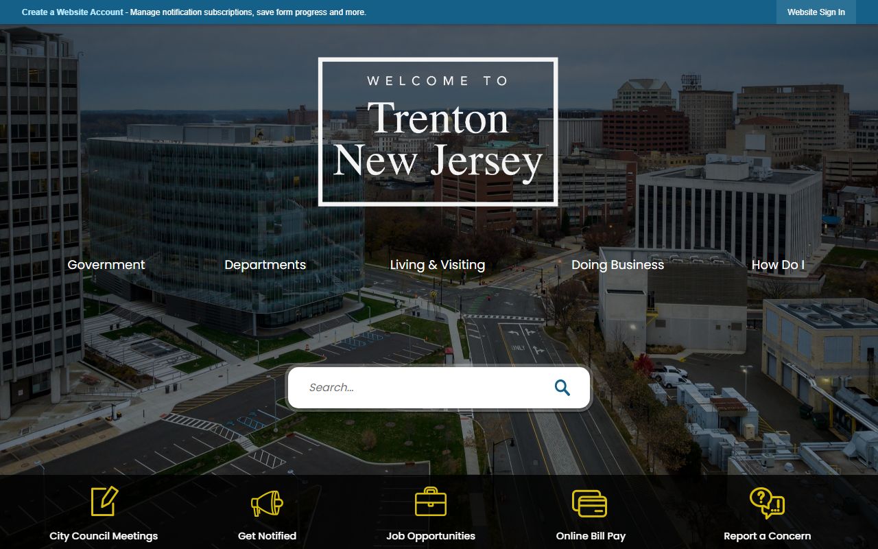 Trenton city clerk website for vital records requests