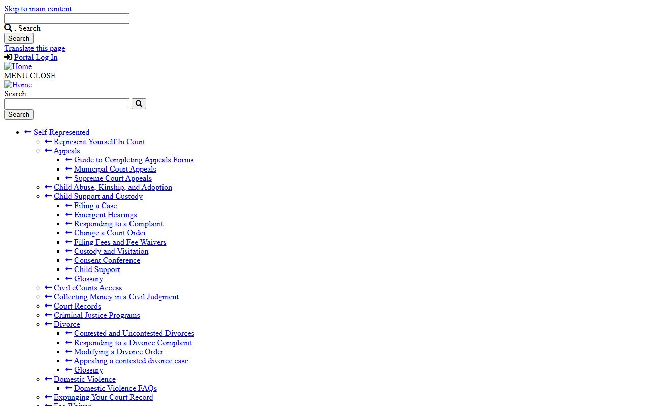 Gloucester County court information on the New Jersey Courts official website for divorce records